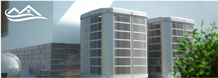 Two air conditioning units outside