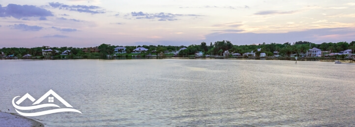 Houses along the water in Sebastian, FL